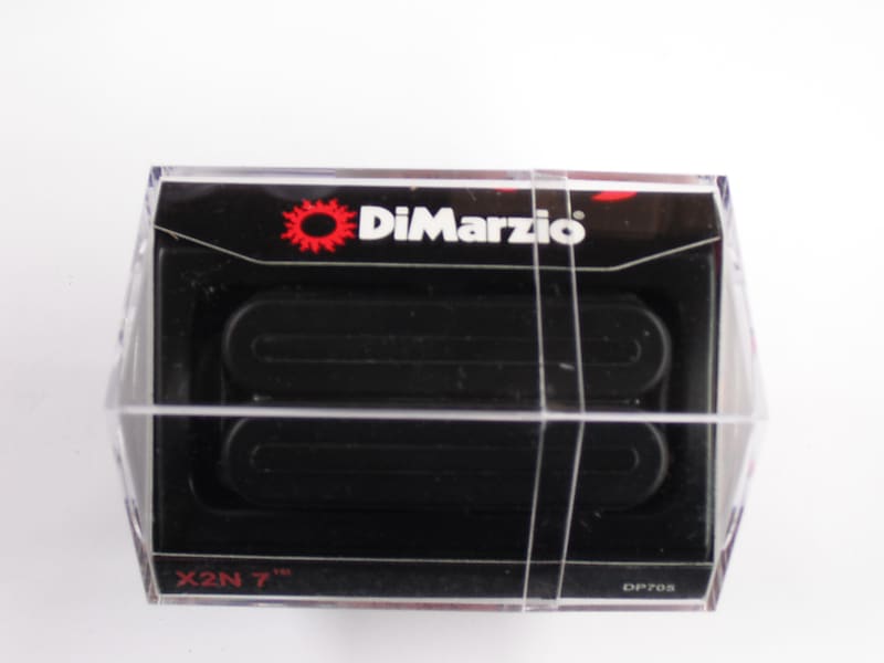 DiMarzio X2N 7 String Bridge Humbucker Black W/Black Rails DP 705 image 1