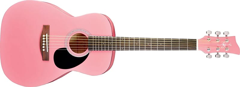 Jay Turser JJ43 Acoustic Guitar - Pink Finish image 1