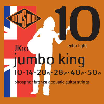 Rotosound Jumbo King Phosphor Bronze Extra Light strings 10-50 JK10