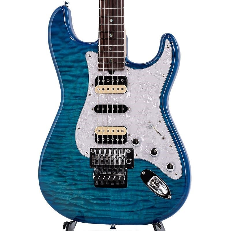T's Guitars ST-22R Custom 5A Grade Quilt Top (Caribbean Blue) #SN/032506 [Special Price] image 1