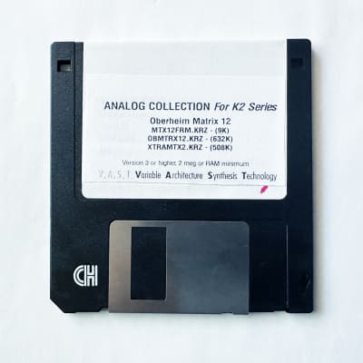 KURZWEIL K2000-2600 "Analog Synthesizer Collection" Voice Data FD Floppy Disk Works Great !