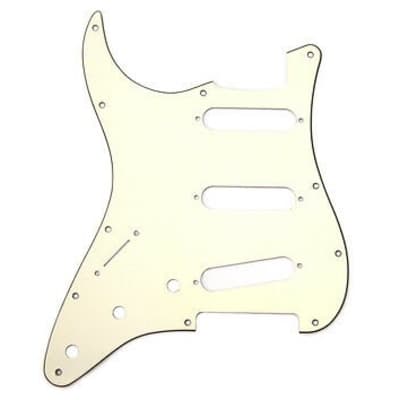 Fender Pickguard Stratocaster S/S/S (Left Hand) 11-Hole Mount Parchment 3-Ply image 2