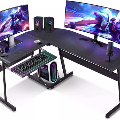 Zaor Miza M studio desk + D-Stand speaker stands + Griprack