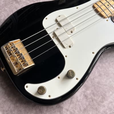 Fender Precision Bass Elite I Maple Fretboard Gold Hardware 1983 - Black image 5