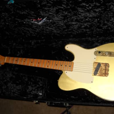 Fender 59 Esquire Relic 2005 Custom Shop Limited 1 of 100 Gold w/gold gear image 3