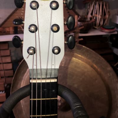 Handmade Roasting Pan Electric Guitar - Painted Silver Matte image 5