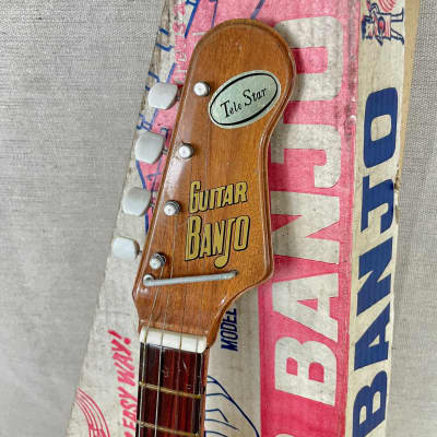 Tele Star Junior Guitar Banjo Set 1960s w/ Original Box and Case Candy MIJ Japan Kawai Teisco image 8