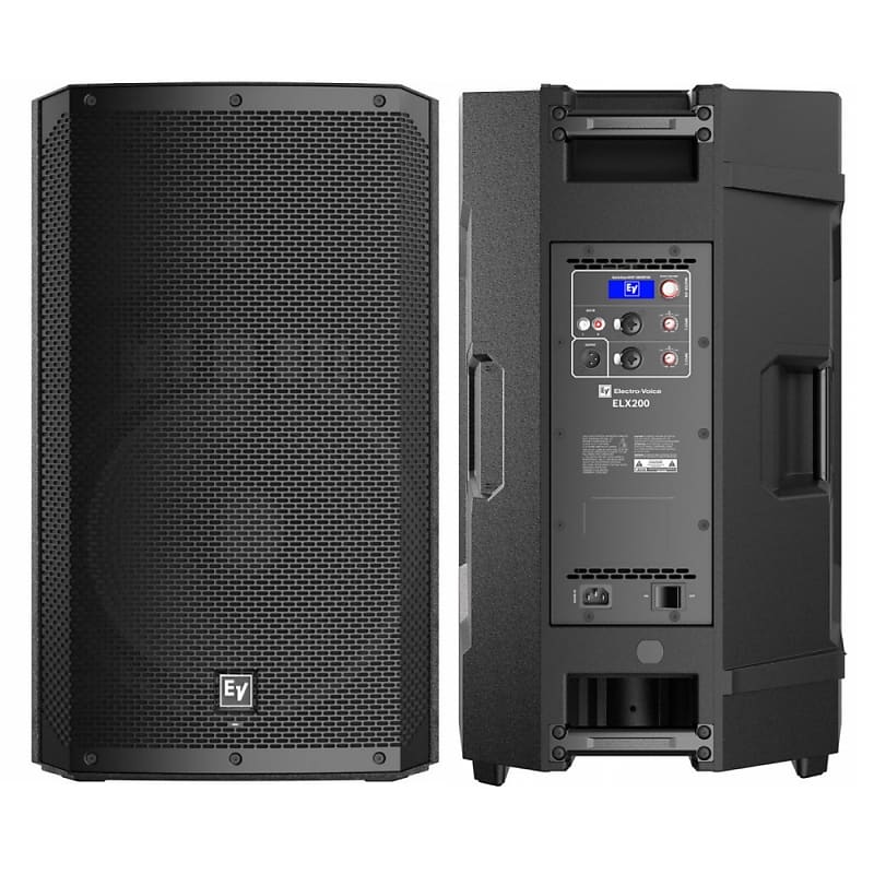 EV ELX200-15P 2400w 15" Active PA System Pair with Integrated QuickSmartDSP image 1