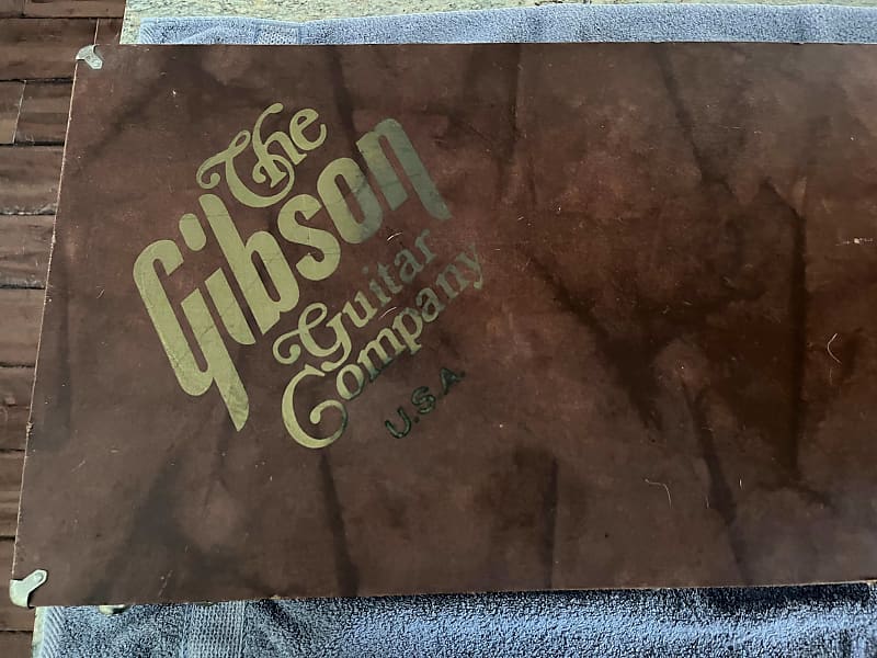 Gibson Vintage Sonex 180 Guitar Case 1980s Brown with Red Interior image 1