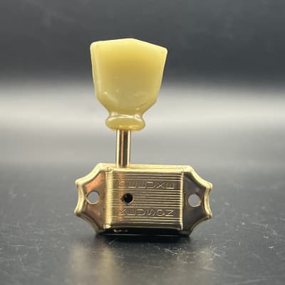 1964-69 Gibson Kluson Deluxe Gold Double Row Single Ring Keystone Tuner and Bush - Bass Side image 5