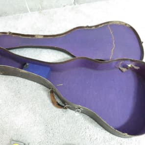 Vintage 1950s Geib Martin Harmony Chicago Acoustic Brown Guitar Case Huge Hole Cheap Or Best Offer image 5