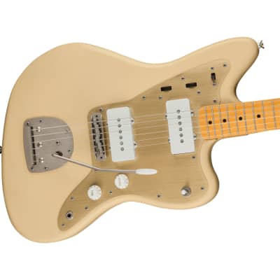 Fender Squier 40th Anniversary Jazzmaster Vintage Edition Gold Anodised Guard - Satin Desert Sand for sale