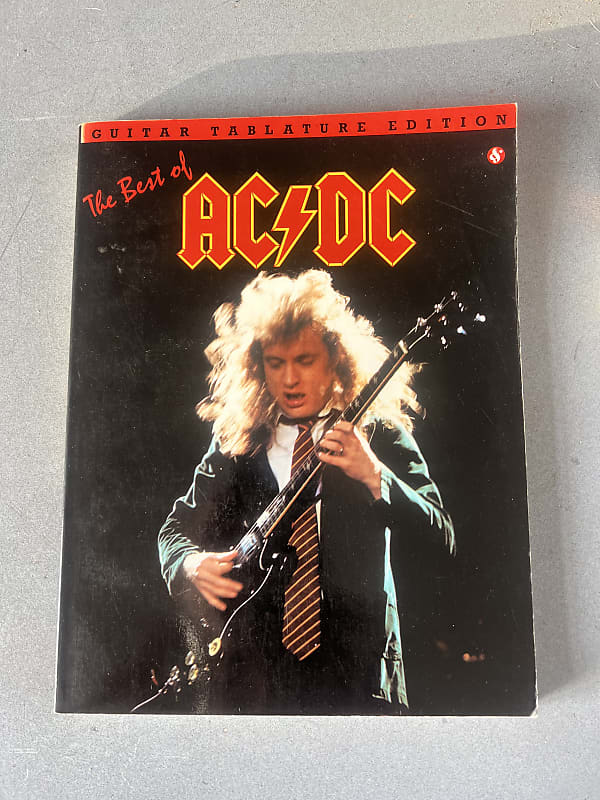 Music Sales America AC/DC Angus Young Tab Book 1990 Black | Reverb UK