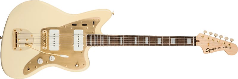 Squier 40th Anniversary Gold Edition Jazzmaster - Laurel, Olympic White image 1