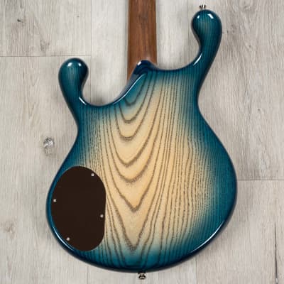 Fibenare Erotic Dalmat Blue Guitar, Ebony Fretboard, Poplar Burl, Tortoise Blue image 4
