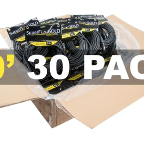 SuperFlex GOLD SFM-30 Premium XLR Cables - 30' (30-Pack)