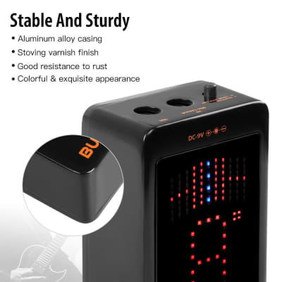 JOYO JF-19 Buffer Tune Pedal Accurate Tuner LED Screen Electric Bass, Guitar etc image 8