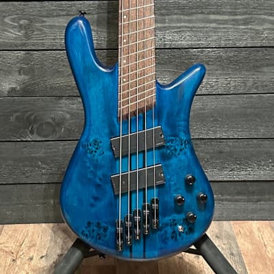 Spector NS Dimension 5 String Multi Scale Electric Bass Guitar Black & Blue B Stock for sale