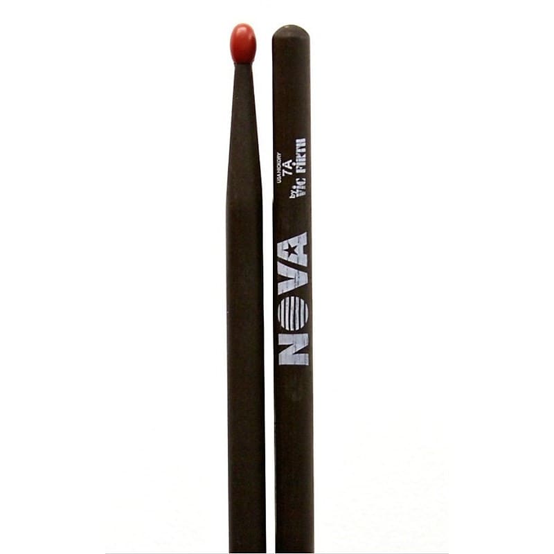 Vic Firth Nova 7A Nylon Tip Drumsticks, Black