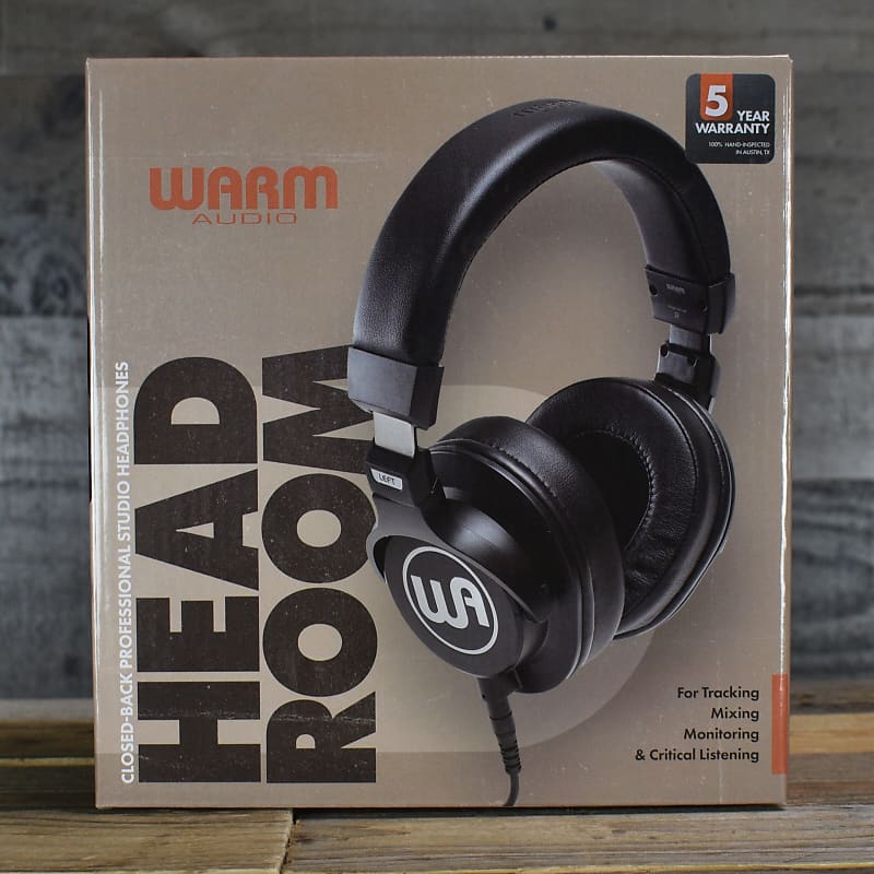 Warm Audio HeadRoom Closed-Back Professional Studio Headphones - Black with Carrying Case  			