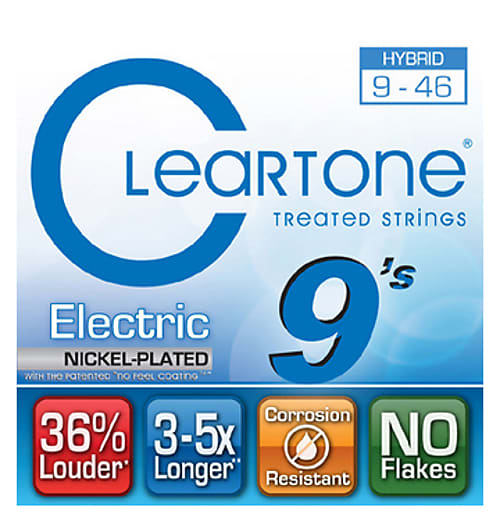 Cleartone 9419-CLEARTONE .009-.046" Hybrid Electric Strings image 1