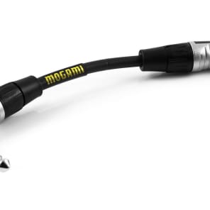 Mogami MCP-GPRR-0-5 CorePlus 1/4" TS Right-Angle Instrument/Guitar Patch Cable - 6"