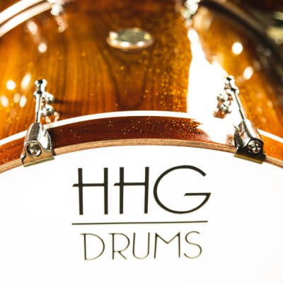 HHG Drums Walnut Heritage Series Kit, Burnt Sienna Gloss image 13
