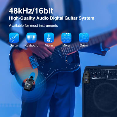 LEKATO 2.4GHz 18 Channels Wireless Guitar Transmitter Receiver Audio System image 4