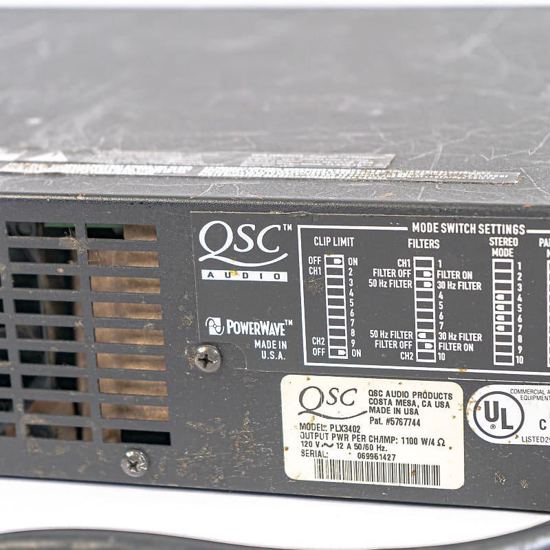 QSC PLX3402 Rack Mount Power Amplifier - Reliable Crystal Clear Powerhouse