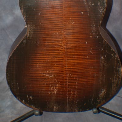 1930's Regal Kay Archtop Roundhole Acoustic Guitar Neck Reset Pro Setup Soft Shell Case image 10