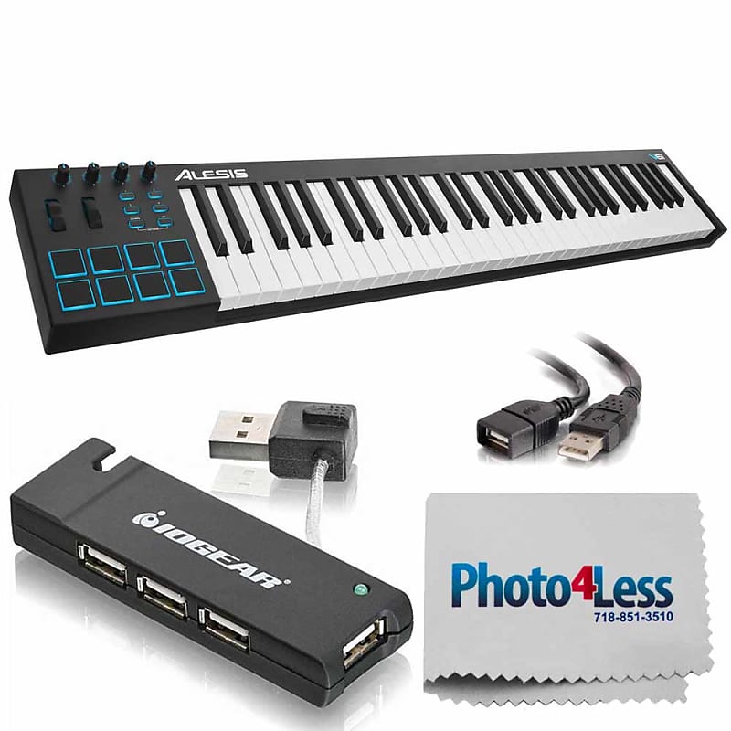 Alesis V61 | 61-Key USB MIDI Keyboard & Drum Pad Controller + Accessories image 1