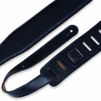 Levy's M26GF Garment Leather Guitar Strap - 2 1/2" (Black) image 3