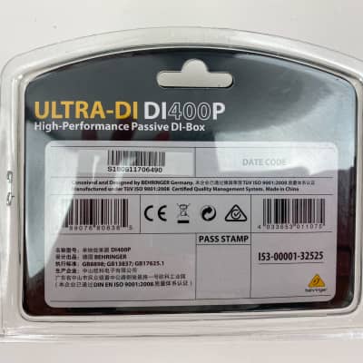 Behringer Ultra-di DI400P High Performance Passive Di-box image 2