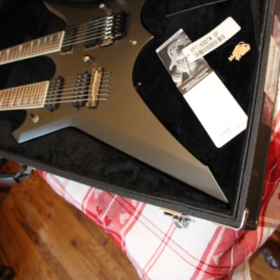 Ibanez Xiphos Doubleneck Guitar w/ OHSC *RARE* 2009 matte gunmetal NAMM Guitar image 23