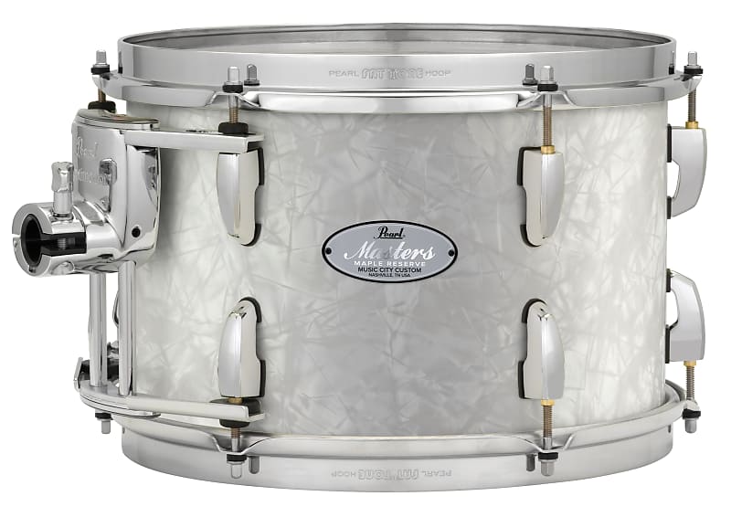 Pearl Music City Custom Masters Maple Reserve 24"x18" Bass Drum w/o BB3 Mount WHITE MARINE PEARL MRV2418BX/C448 image 1
