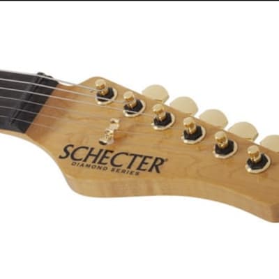 Schecter Japan California Classic Electric Guitar W/ Hardcase, Transparent Amber 7301 image 12