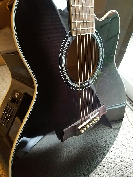 Ibanez 7 String Acoustic-Electric Black | Reverb