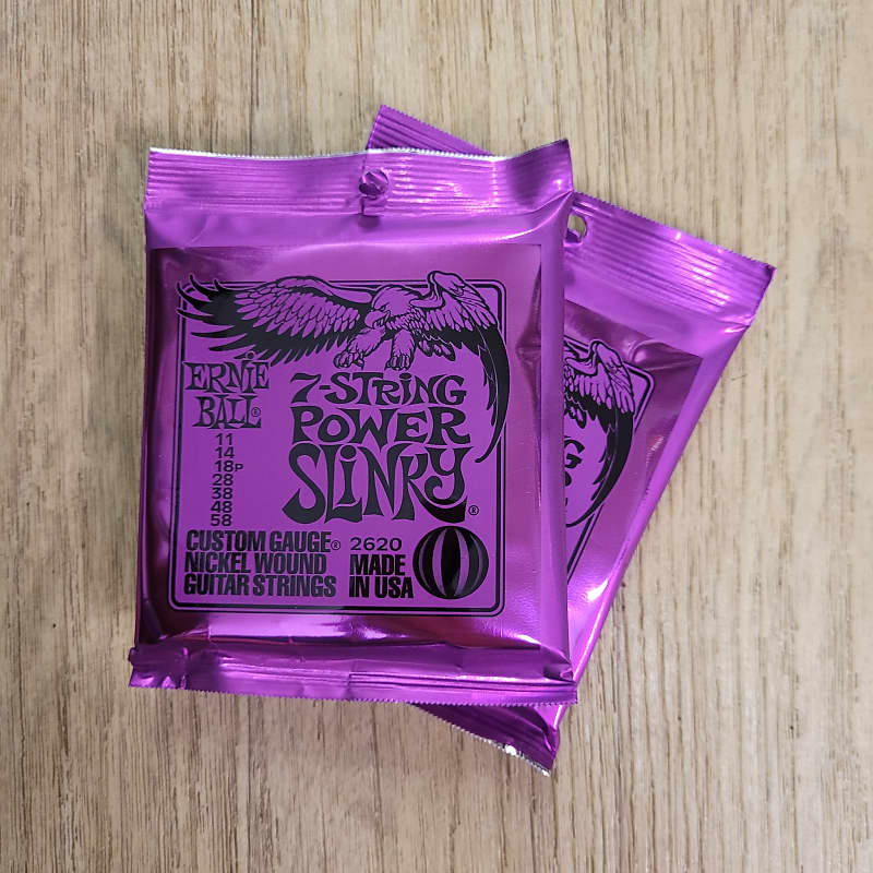 Ernie Ball 2x Ernie Ball 2620 7 String Power Slinky 11 58 Reverb 