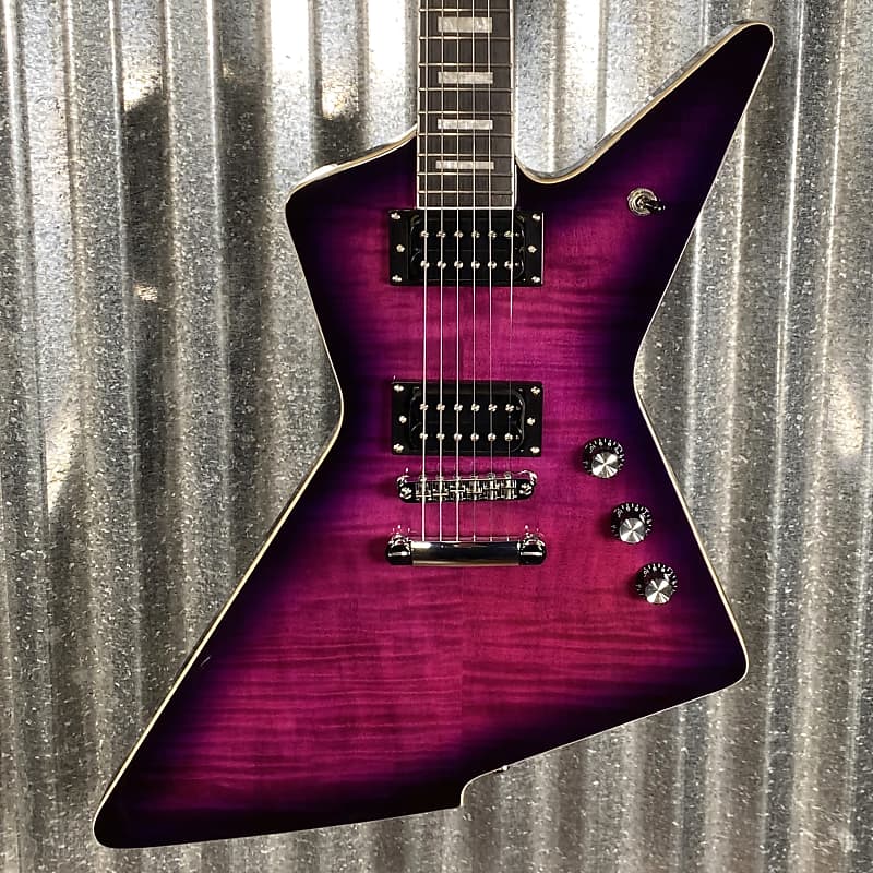 Westcreek Revenge Explorer Flame Transparent Purple Burst | Reverb