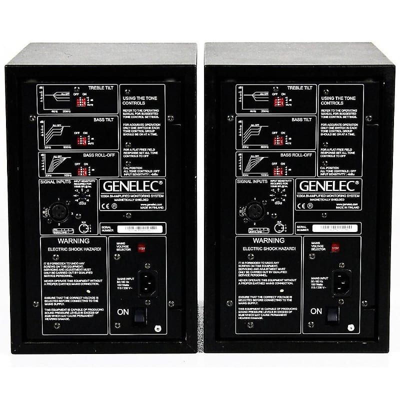 GENELEC 1030A 2個セット シリアル連番スタジオモニタースピーカー GENELEC 1030A 2個セット シリアル連番スタジオモニタースピーカー