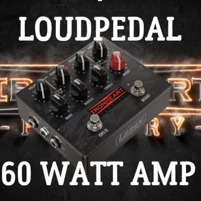 Laney Ironheart Loudpedal Twin Channel w/ Boost 60 watts of power, DI out, cab-emulation