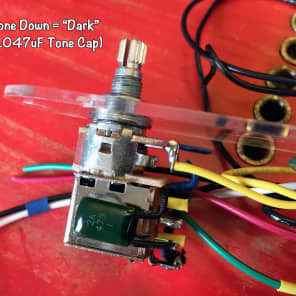 Prewired Telecaster Wiring Harness - Push/Pull Coil Tapping with Dual Cap Bright Switch - Pre-wired image 6