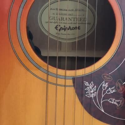Epiphone Hummingbird Pro Acoustic Guitar Faded Cherry Sunburst  with Fishman Rare Earth Goose Neck Mic and HSC image 7