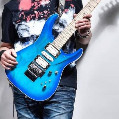 G-Life guitar DSG Life-Ash Royal Blue Turquoise made in japan for sale