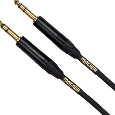 Mogami Gold TRS-TRS-50 Balanced Audio Patch Cable, 1/4" TRS Male Plugs, Gold Contacts, Straight Connectors, 50 Foot. image 1