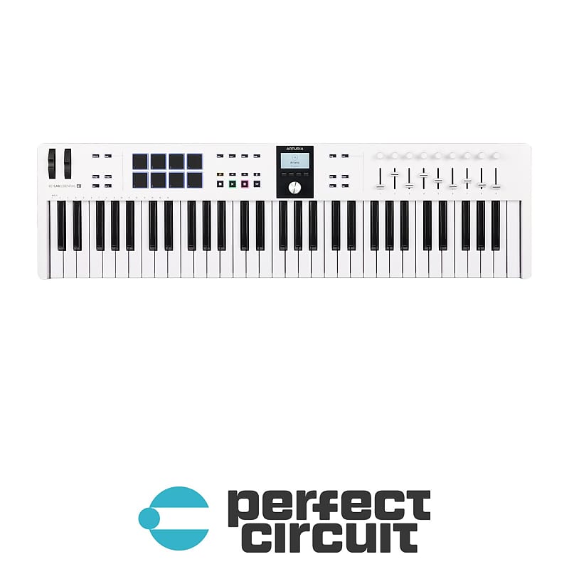 Arturia KeyLab Essential 61 Mk3 MIDI Keyboard Controller (White) image 1