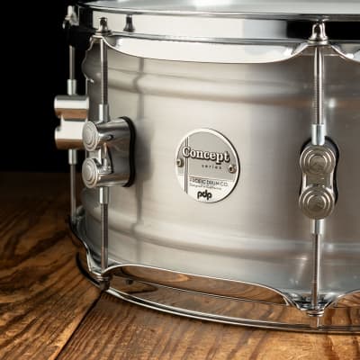 PDP 6.5"x14" Concept Series Brushed Aluminum Snare Drum - Free Shipping image 2
