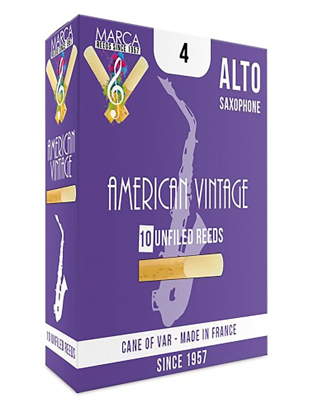 2 boxes of Alto saxophone Marca American Vintage reeds 4 + humor drawing print image 1