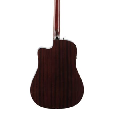 Fender CD140SCE Dread Acoustic Electric Walnut Neck All Mahogany W/C image 5