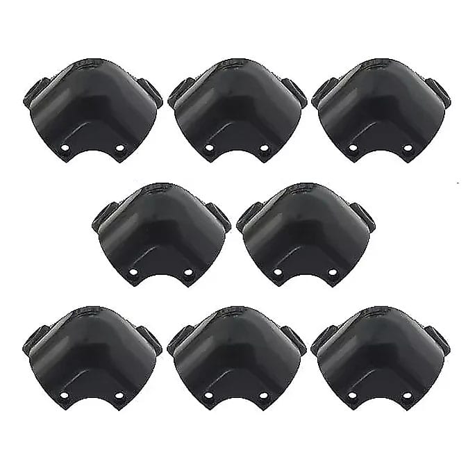 "Modern Two Pin" Genuine Vox Black Plastic Spare Corners - Set of Eight Corners image 1